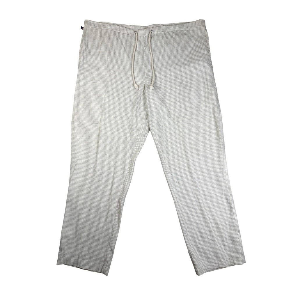 Vintage Polo Jeans Co. Ralph Lauren Linen Pants Large Neutral Coastal Grid